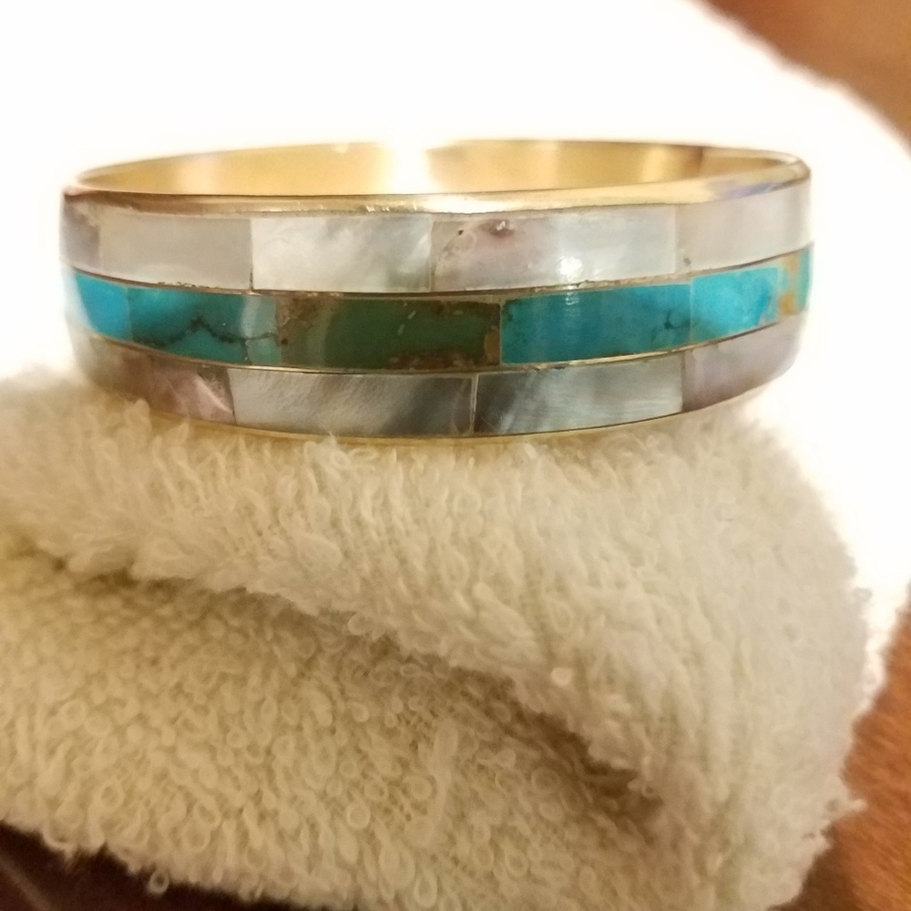Turquoise and mother of pearl bracelet